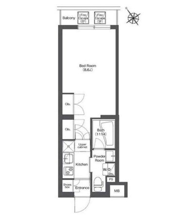 コンフォリア不動前の物件間取画像